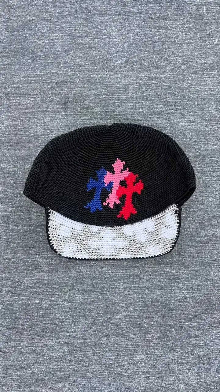 Boné de crochê Chrome Hearts preto, vista 4